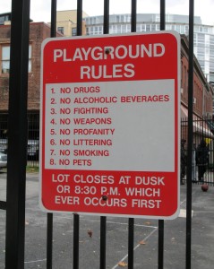 playground rules